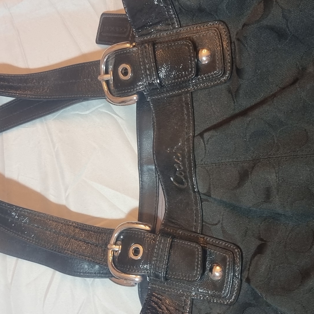 Coach black hobo purse large size - Picture 2 of 7